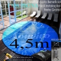 Capa para Piscina Super 4,5m de Diâmetro Redonda Cor Azul / Azul 29 molas 29 lonafix 1b